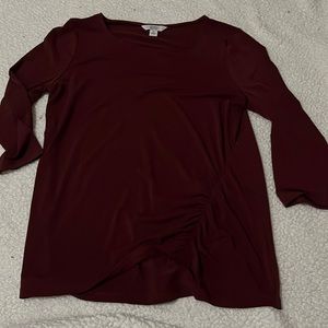 Maroon 3/4 sleeve dress shirt. Never worn
